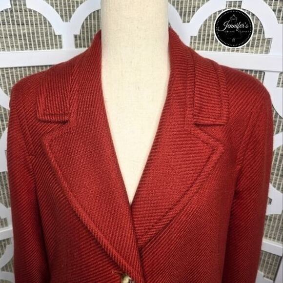 Talbots Rust Wool Blend One Button Swing Blazer/Jacket Size 12 - Picture 3 of 10